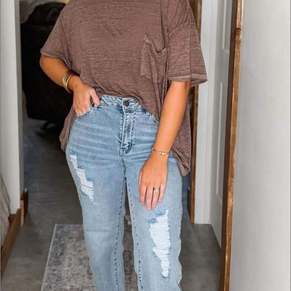 Women's Blue Distressed Jeans